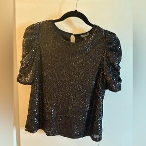 Rachel Zoe Midnight Sequin Blouse